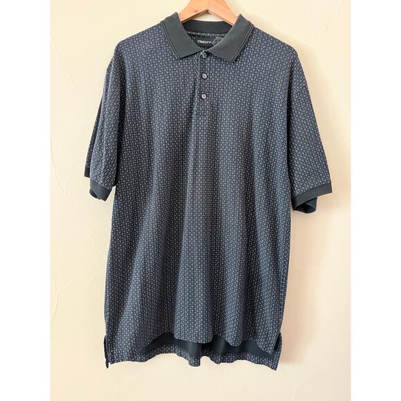 Vintage Men's Claiborne AOP Navy Golf Shirt / Polo | Size Men's Small - Picture 1 of 5